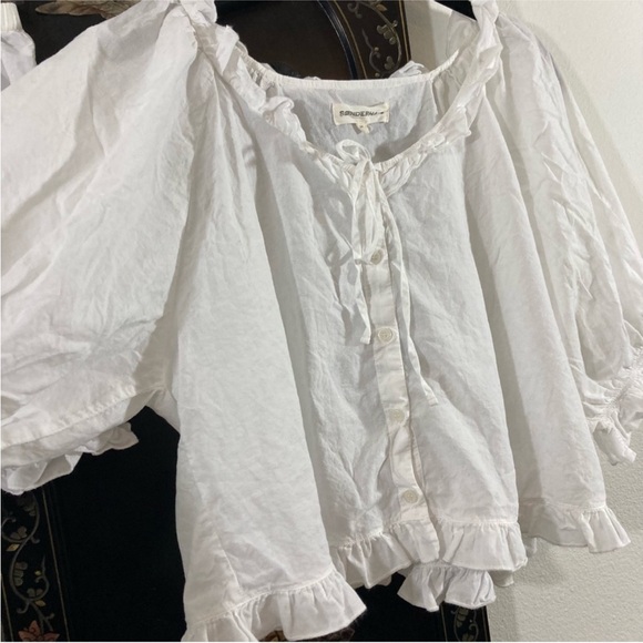 White Ruffled Sleepwear Set - Picture 6 of 11